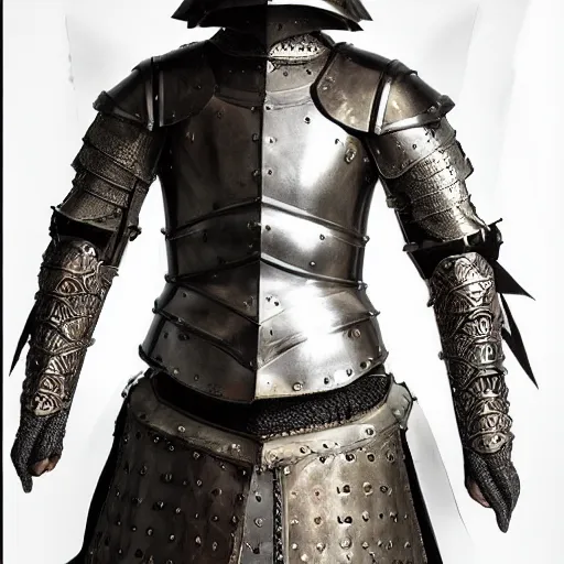Image similar to highly detailed medieval armor with engravings, intricate, concept art, stunning, trending