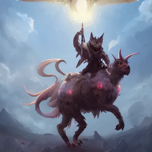 Prompt: a super cute demon riding on owl, anime, manga, kawaii, avtar, magical world, by greg rutkowski, sung choi, photo realistic, 8 k, cinematic lighting, hd, atmospheric, hyperdetailed, trending on artstation, devainart, digital painting, glow effect