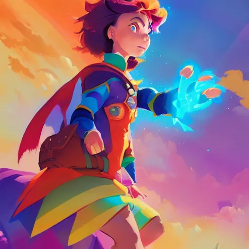 Prompt: hero world rainbow brite, behance hd by jesper ejsing, by rhads, makoto shinkai and lois van baarle, ilya kuvshinov, rossdraws global illumination