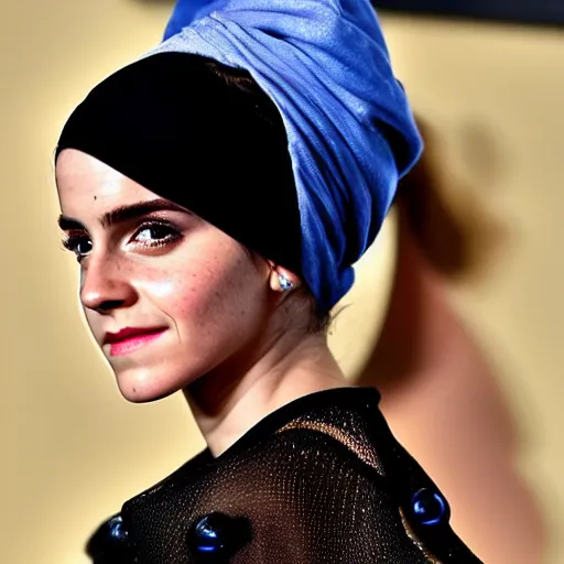 Prompt: emma watson with the pearl earring