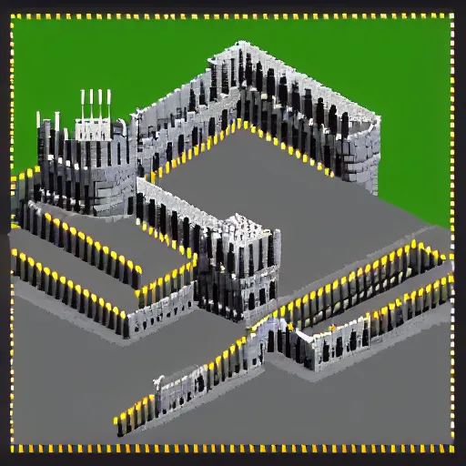 Prompt: a fortress with the letters pixel written on it