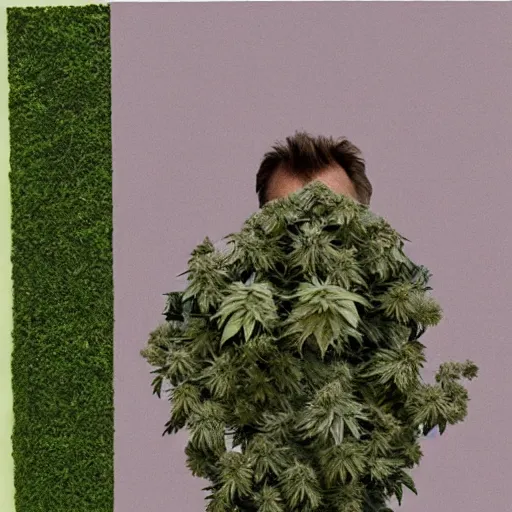 Image similar to portrait of clint eastwood made of plants, only cannabis, weed + + + + + + + + + + + + + + + +