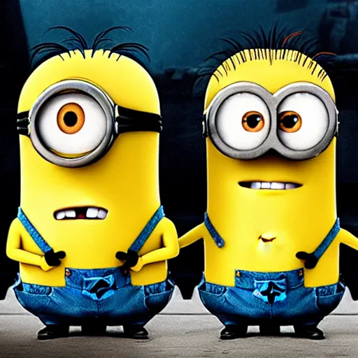 Image similar to minions being eaten by gru