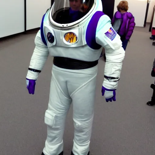 Image similar to a buzz light year nasa astronaut suit