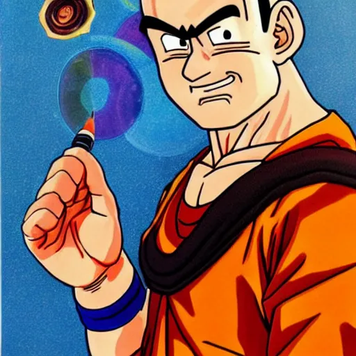 Image similar to Painting of David Koechner, official, detailed, character dragonball, award winning artwork, Akira Toriyama