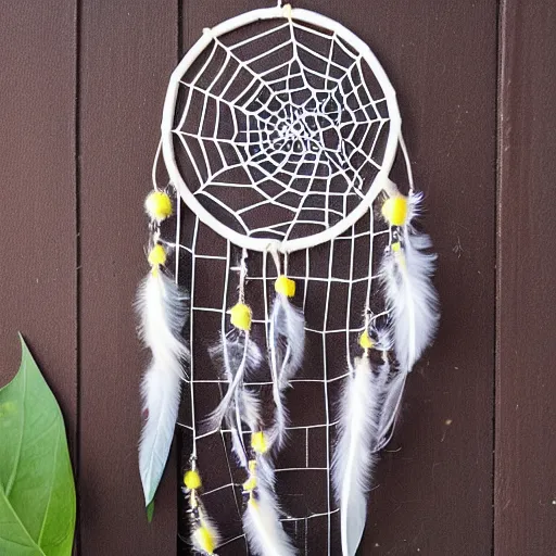 Prompt: dream catcher spider web