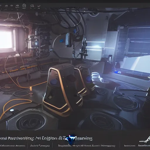 Image similar to photo of life support system device monitoring system mars station design device robotics, advanced cybernetics, smart ai industrial design trending on artstation, unreal engine, 3 d exploration industrial lightning, 3 d, design cryengine