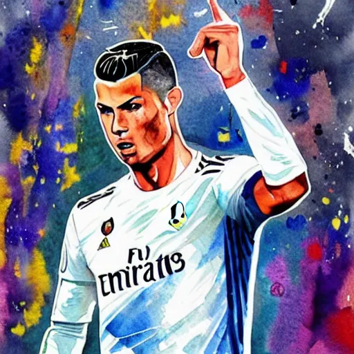 Watercolor #92 Cristiano Ronaldo - Mesmerizer