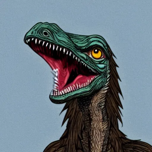 Prompt: an accurate depiction of a velociraptor