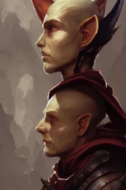 Image similar to dungeons and dragons elf cleric character closeup side profile portrait, dramatic light, dungeon background, 2 0 0 mm focal length, painted by stanley lau, painted by greg rutkowski, painted by stanley artgerm, digital art, trending on artstation