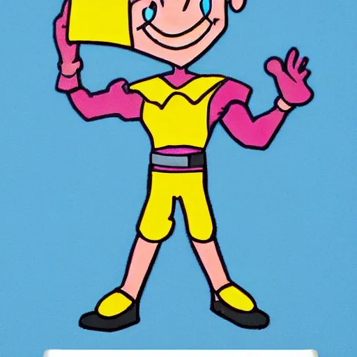 Prompt: cartoon cardboard cutout of 90s cartoon character