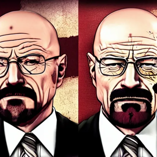 Image similar to walter white as kiryu kazuma