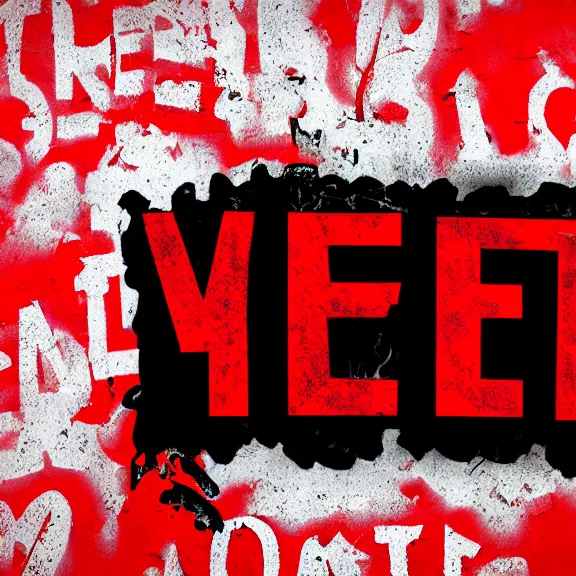 Prompt: red hot metal text with the words red hot black background, graffiti style, 3 d render