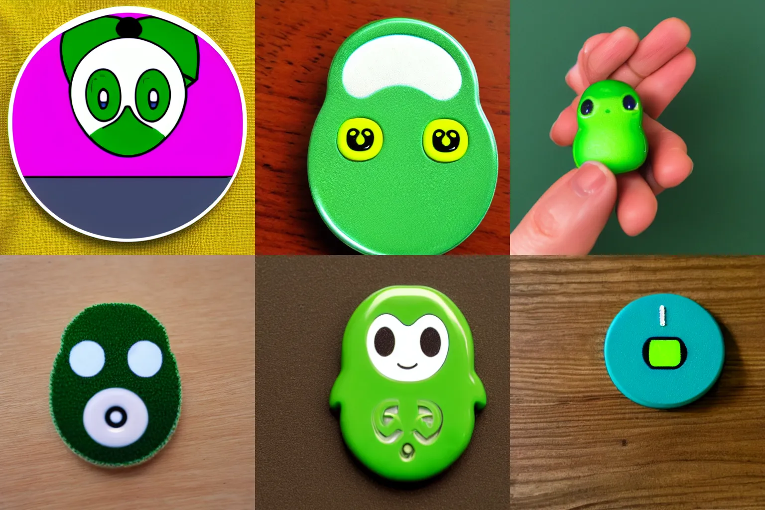 Prompt: green tamagotchi