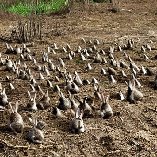 Prompt: the rabbit forest