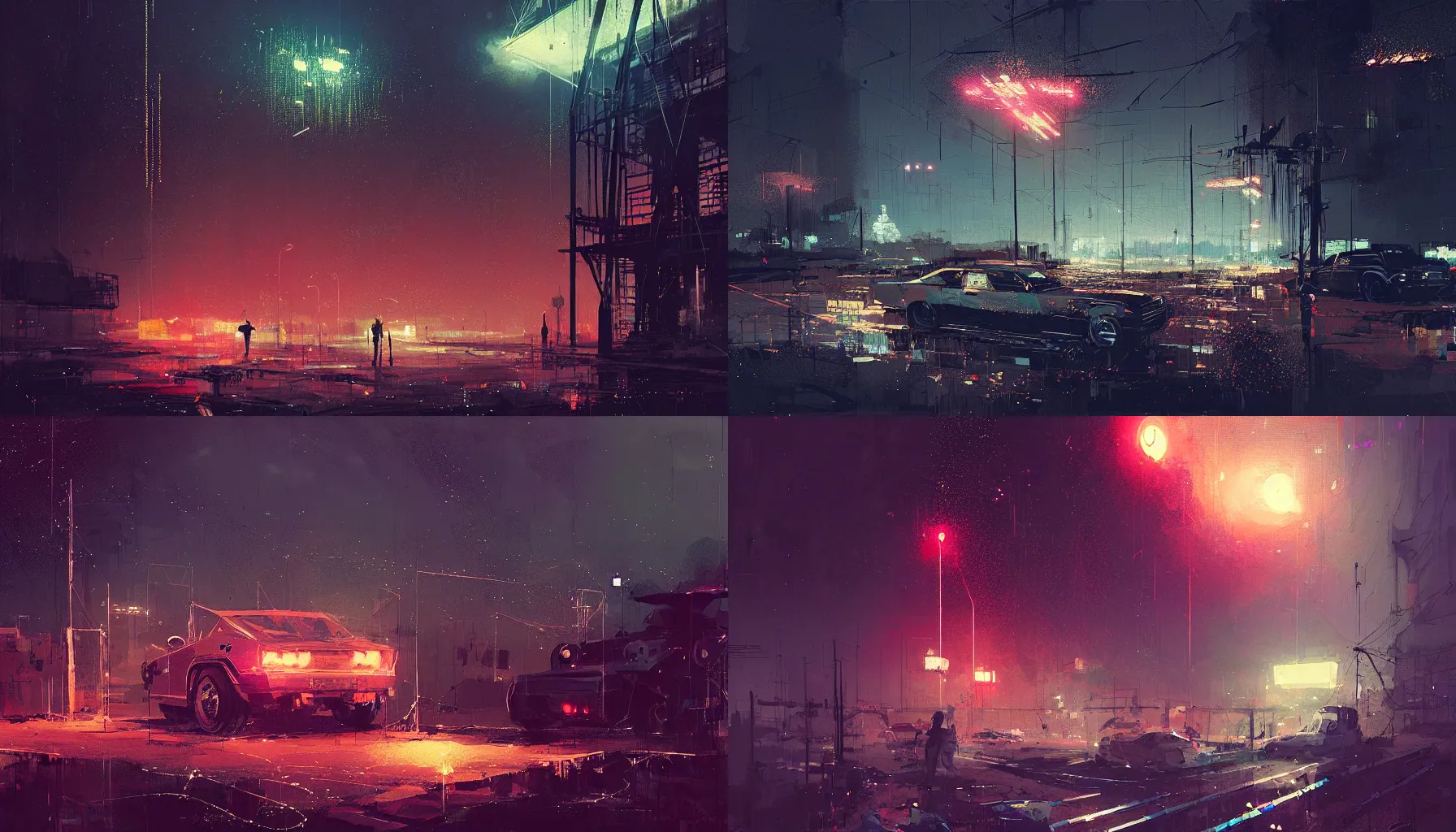 Prompt: c - beams glitter in the dark near the tannhauser gate by ismail inceoglu, masterpiece, detailed, atmospheric, cinematic