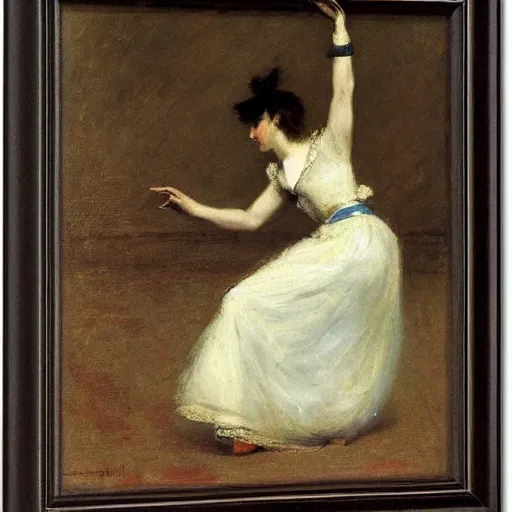 Image similar to a young woman dancing by alfred stevens