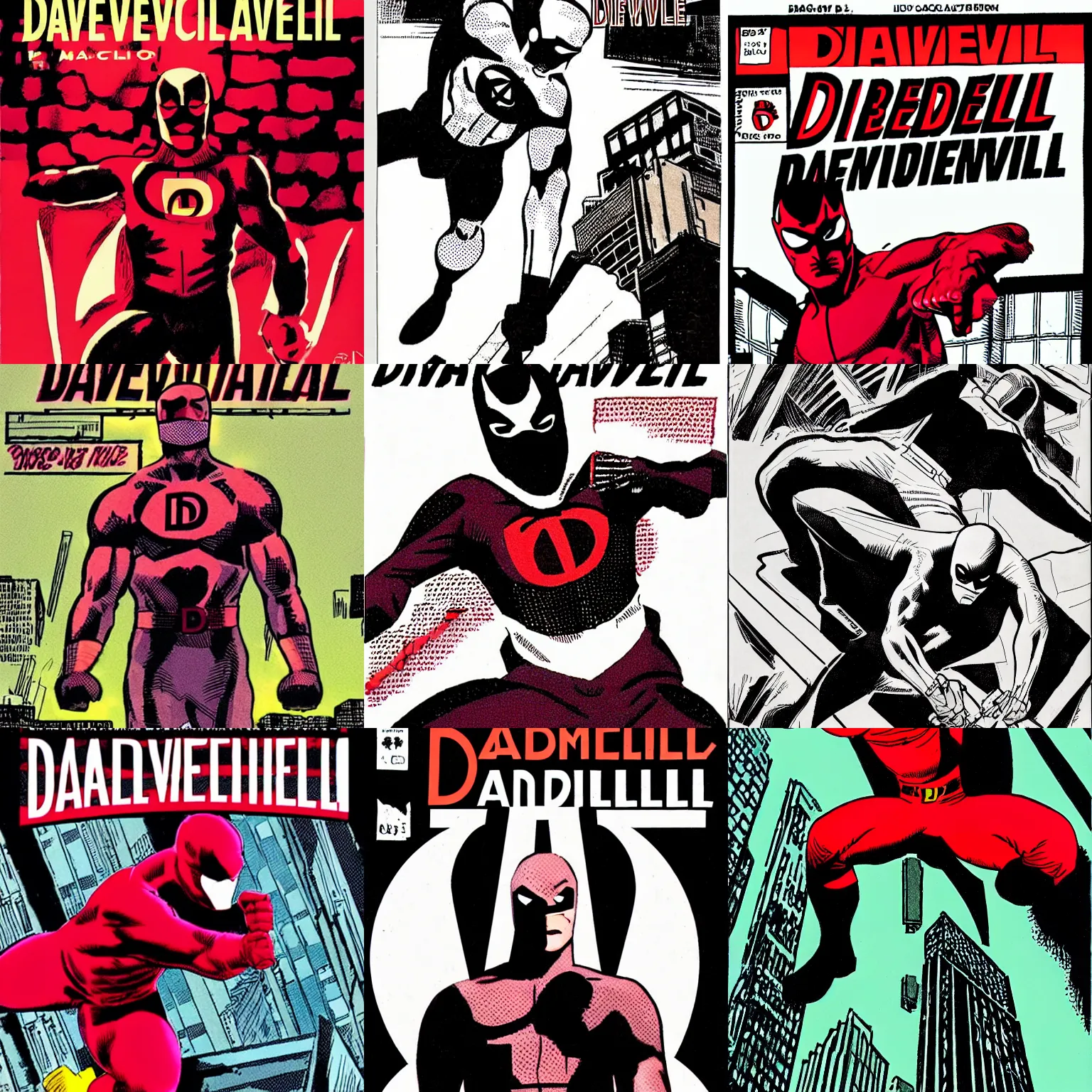 Prompt: david mazzucchelli daredevil