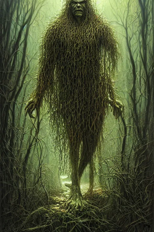 Image similar to swamp thing by tomasz alen kopera.