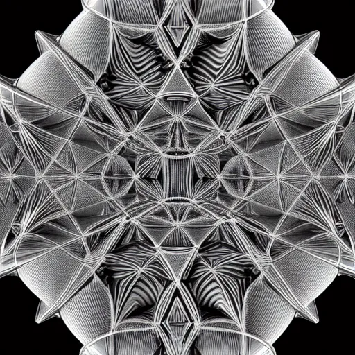 Prompt: 3 d fractal, dmt trip, ambient occlusion, raytracing