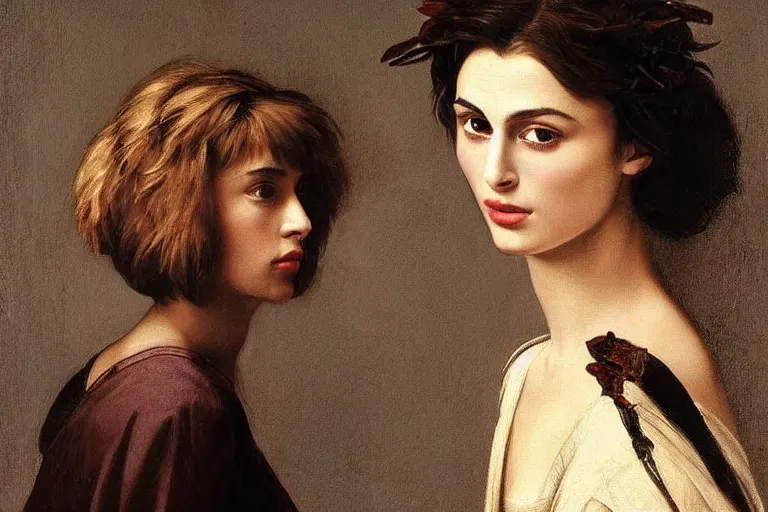 Prompt: beautiful portrait of kira knightley painted by caravaggio