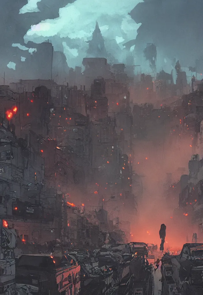 Image similar to crying humans, scared humans, panic, scene with a few (((zombies))) walking, destroyed city at the background, some smoke and fire, blue sky with dramatic clouds, line art, ink, watercolor by Kilian Eng and by Jake Parker, heavy brushstrokes, winning-award masterpiece, fantastic, octane render, 8K HD Resolution, High quality image