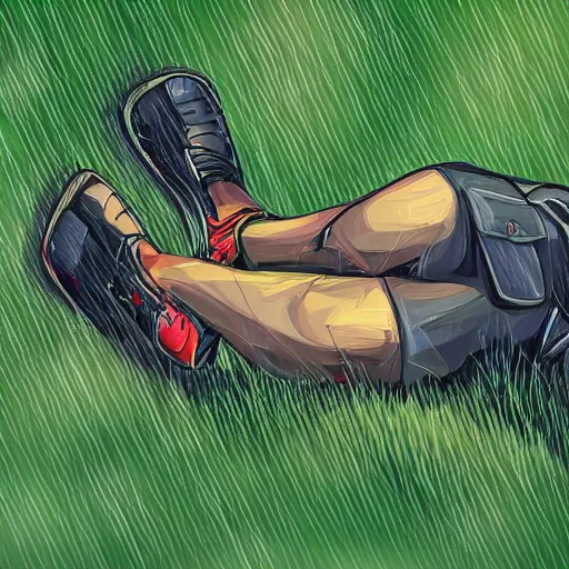 Prompt: AK 47 laying on top of a grassy hill, it is night and raining, digital art , highly detailed , high contrast, beautiful lighting, award winning , trending on art station, photorealistic, 8k