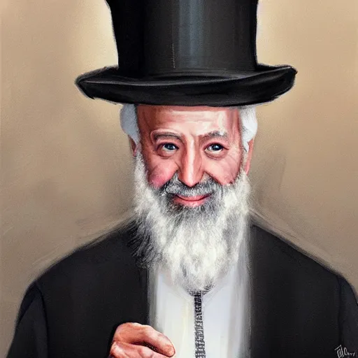 Image similar to joe biden dressed as hasidic rebbe, jewish devotional presidential portrait by greg rutkowski