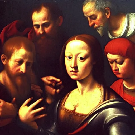 Prompt: renaissance painting of a computer