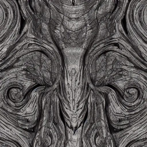 Image similar to 2 d, ancient ornate eldritch dark wood texture with silver veins, detailed texture, uvw, artstation