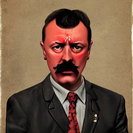 Image similar to igor ivanovich strelkov became an aggressive bloody lovecraftian degenerate worm calling for total mobilization, photo - realistic, color image, 2 k, highly detailed, bodyhorror, occult art