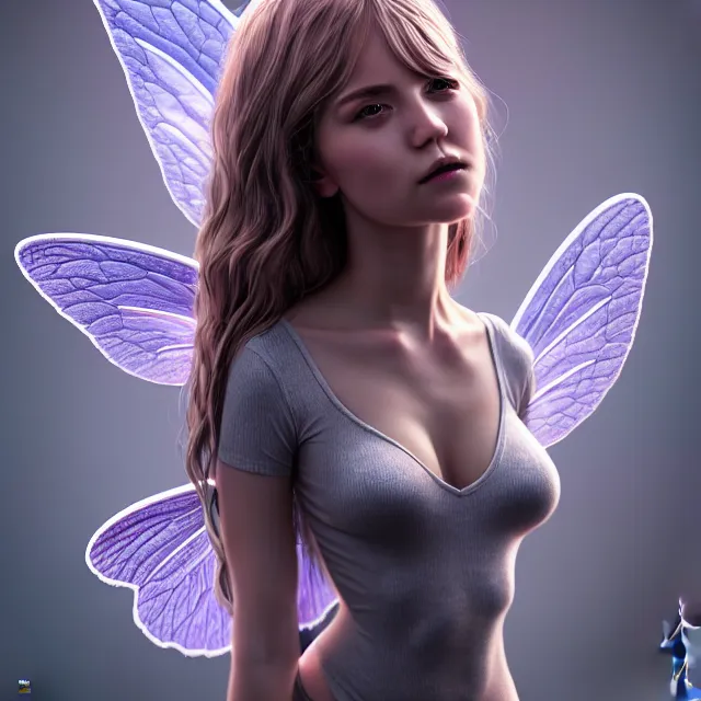 Image similar to full body pose, beautiful adult pot head fairy, highly detailed, 4 k, hdr, smooth, sharp focus, high resolution, award - winning photo, artgerm, photorealistic