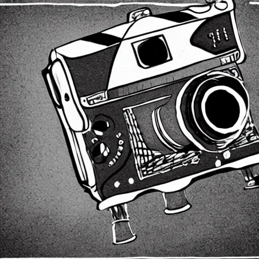 Image similar to cinema camera, illustrated by Steve Wilson