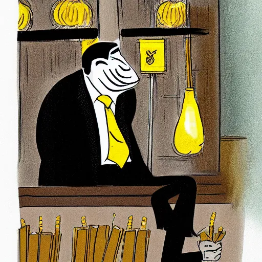 Prompt: new yorker cartoon of a lemon