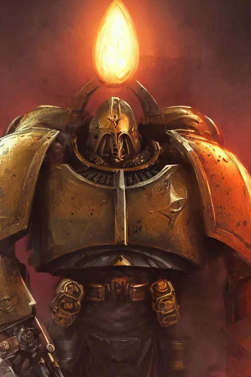 Image similar to armor portrait heros warhammer 4 0 k horus heresy fanart - the primarchs emperor by johannes helgeson animated with vfx concept artist & illustrator global illumination ray tracing hdr fanart arstation zbrush central hardmesh 8 k octane renderer comics stylized