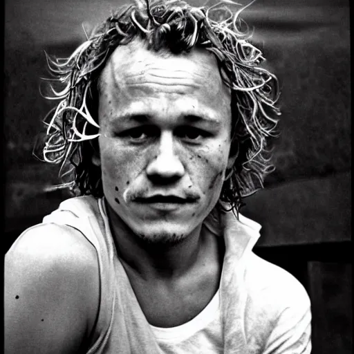 Prompt: heath ledger photographed by larry clark