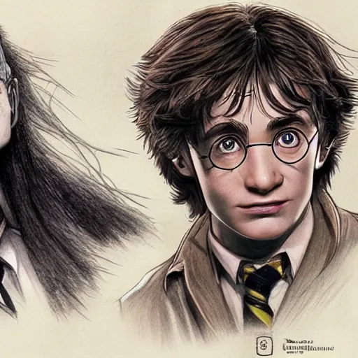 Pencil draw you like a harry potter character by Everuth | Fiverr