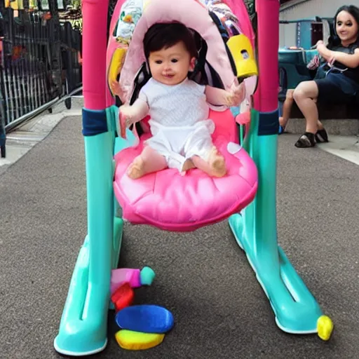 Image similar to kawaii baby bouncer