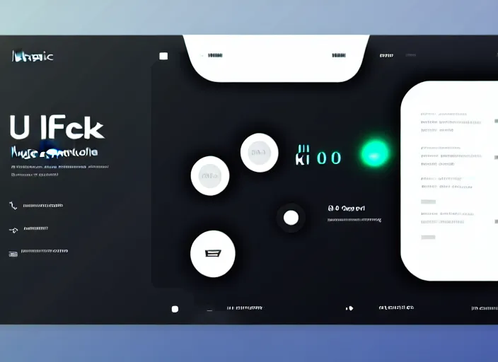 Image similar to a futuristic interface ui hud, 8 k, horizontal, sleek black and white