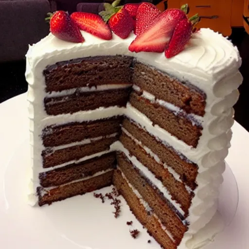 Prompt: the most delicious cake ever