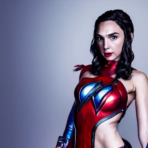 Prompt: Gal Gadot cosplaying Harley Quinn, 4k, detailed, studio lighting