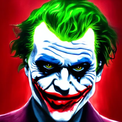 Image similar to The Joker water painting 4k detail