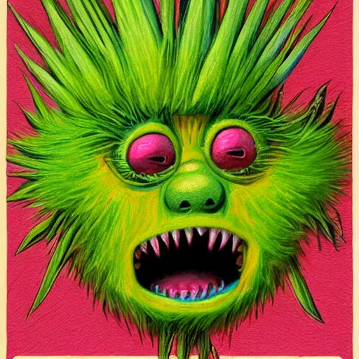 Image similar to a tennis ball monsters, colorful, digital art, fantasy, magic, chalk, trending on artstation, ultra detailed, professional illustration by basil gogos