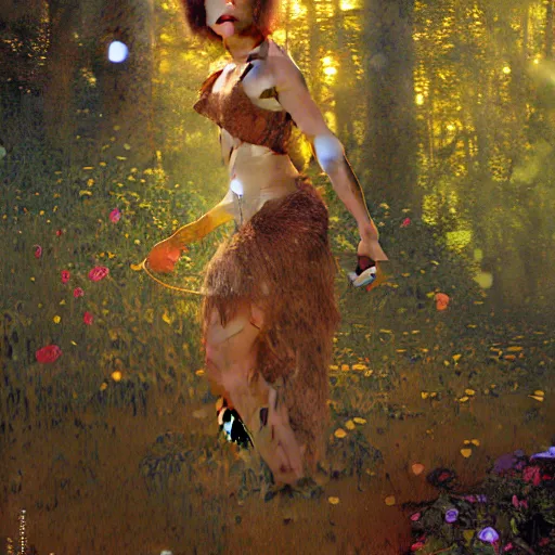 Image similar to portrait of an otter wearing a dress. furaffinity forest fantasy highly detailed painting by gaston bussiere craig mullins jc leyendecker gustav klimt artgerm greg rutkowski john berkey, bergey, craig mullins, ruan jia, raymond swanland, jeremy mann, tom lovell, alex malveda