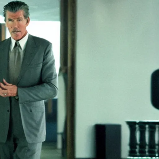 Prompt: a screenshot of pierce brosnan in casino royale, extremely realistic, shot on arri alexa prime lens