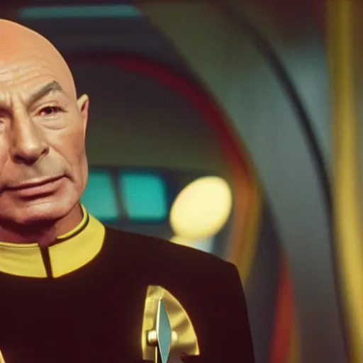 Image similar to a still of 2 1 savage as captain picard in star trek the next generation, 8 k