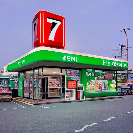 Prompt: 7 - eleven in 2 0 2 1 by hisaji hara