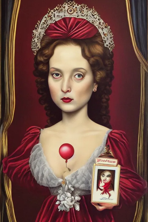 Image similar to segolene royale painted by mark ryden