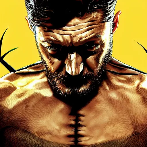 Image similar to tom hardy as wolverine from x - men digital art 4 k detailed super realistic