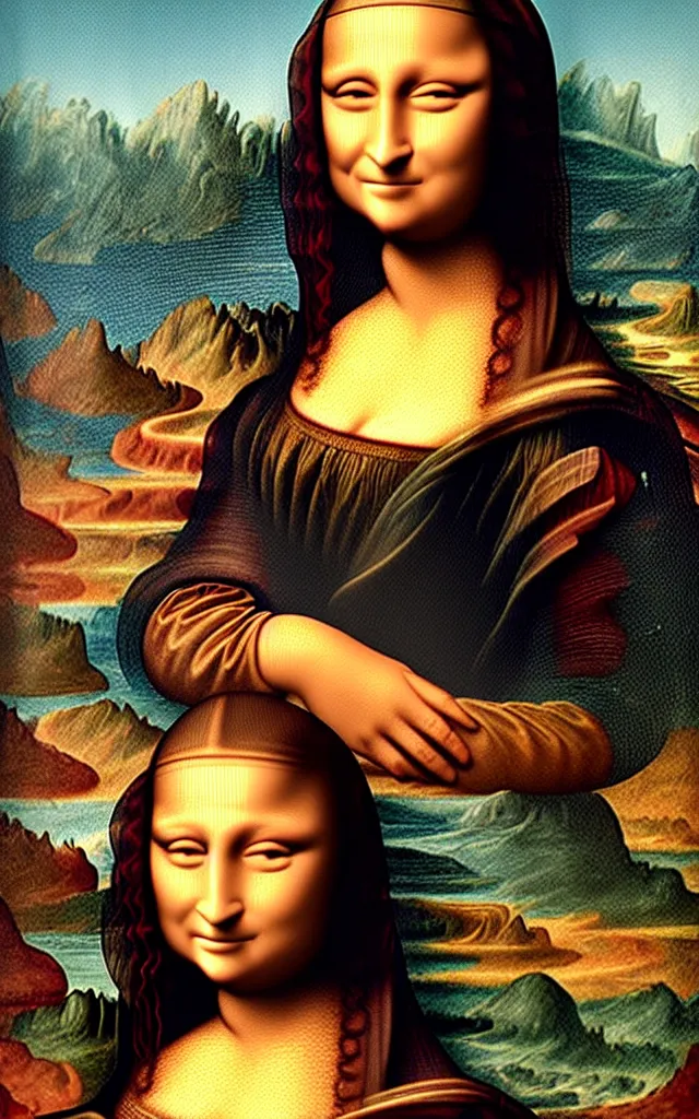 Image similar to the mona lisa as a black woman